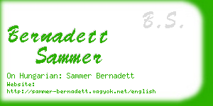 bernadett sammer business card